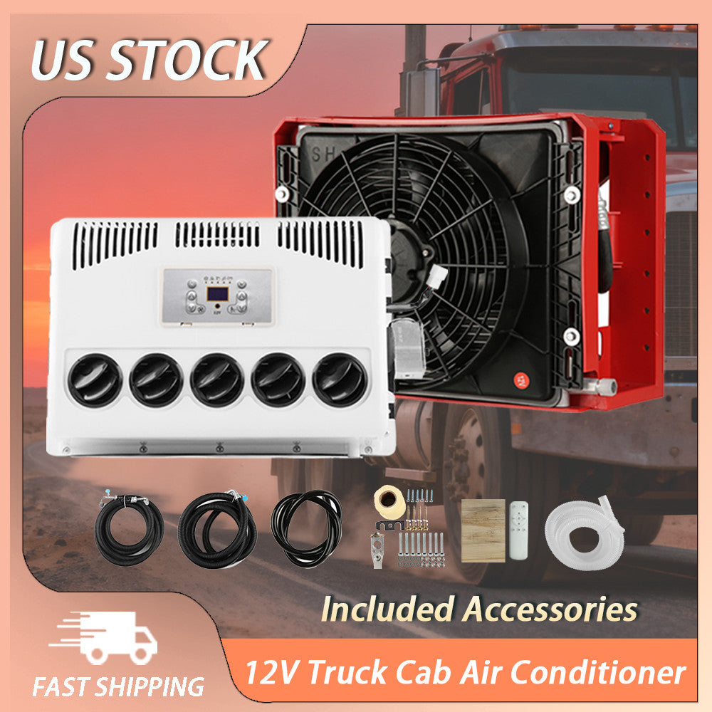 ya 5 8.7 For Semi Bus Cab RV Caravan Truck Split AC 12V 10000BTU Trucks Air Conditioner