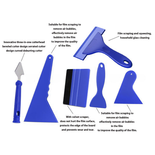 ya 2 7.16 13 Pack Car Window Tint Tool Kit Automotive Film Tinting Scraper Scraper Installation Blue