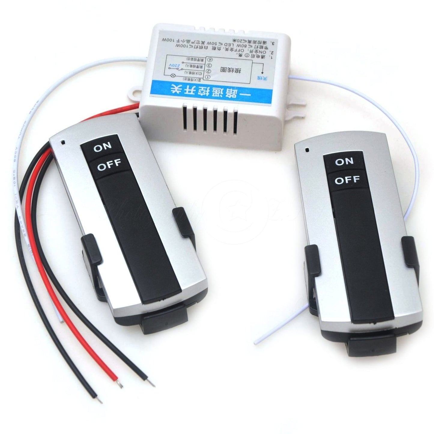 ya 14 Wireless RF Remote Control eiver With 2 Switch For Lighting Garage Door Fan