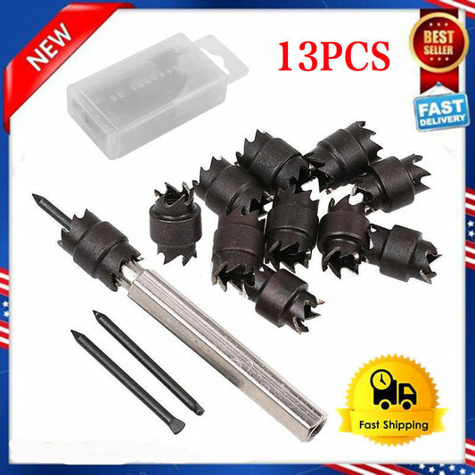 ya 16 13pcs Double Sided 3/8 Rotary Spot Weld Cutter Remover Drill Bits Cut Welds Kit
