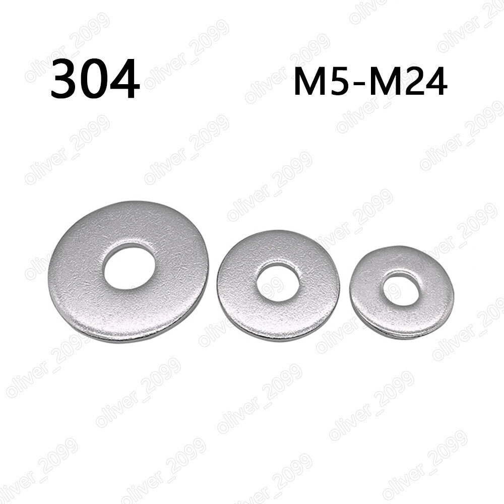 304 Stainless Steel Plain Washers Extra Large Series Product Grade C M5 - M24
