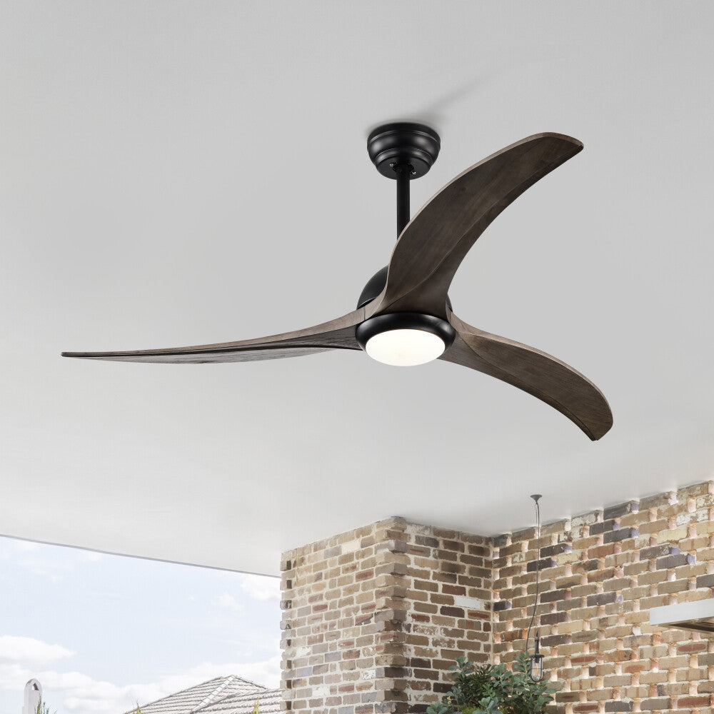 ya 28 52 Indoor/Outdoor Ceiling Fan w/Light&Remote,6 Speed Noiseless Reversible Motor