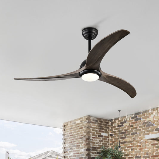 ya 28 52 Indoor/Outdoor Ceiling Fan w/Light&Remote,6 Speed Noiseless Reversible Motor