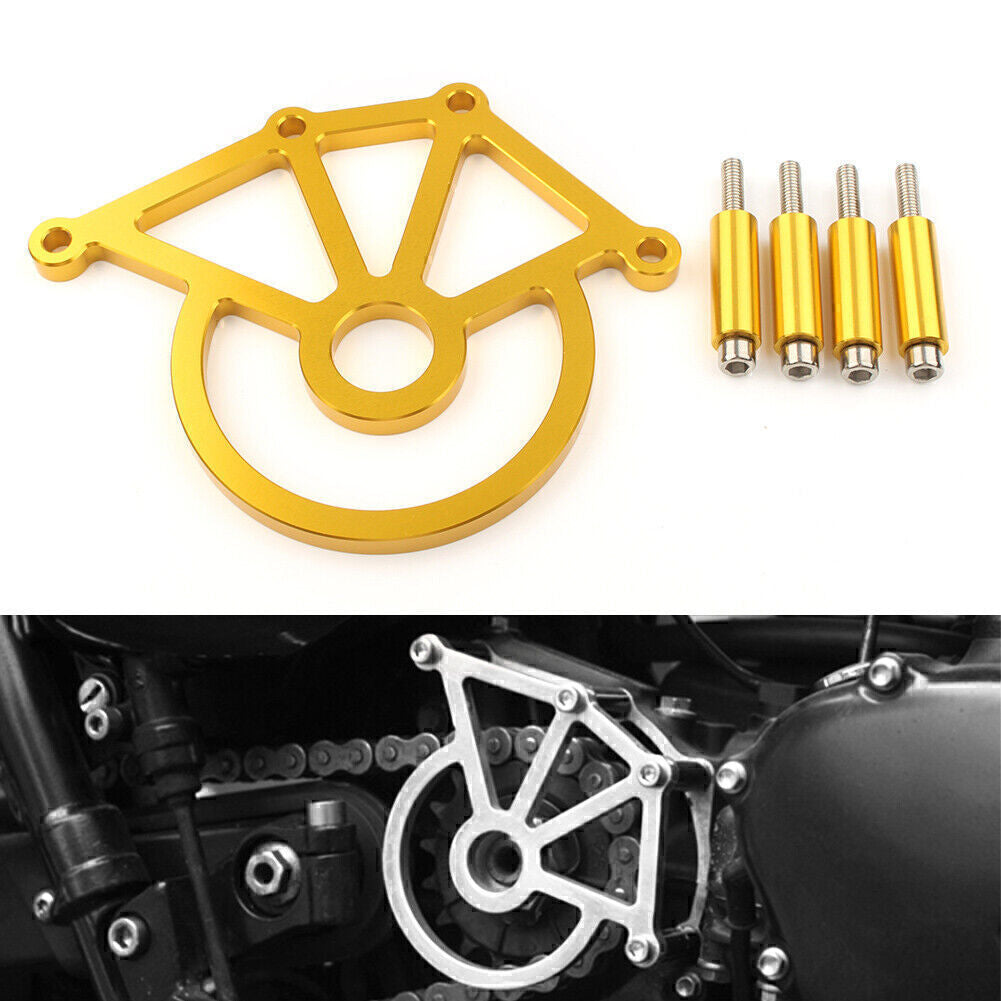 ya 5 8.7 Sprocket Cover Chain Protection for 2007-14 Thruxton 900 Sc for Ram bler 2006-14 Gold