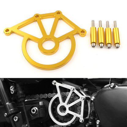 ya 5 8.7 Sprocket Cover Chain Protection for 2007-14 Thruxton 900 Sc for Ram bler 2006-14 Gold