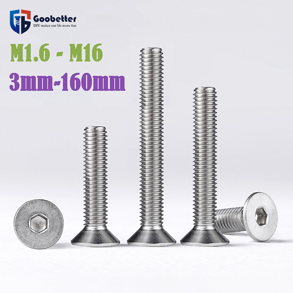 M1.6 M2 M3 M4 M5 M6 M8 Hex Allen Hexagon Socket Flat Countersunk Head Screw Bolt