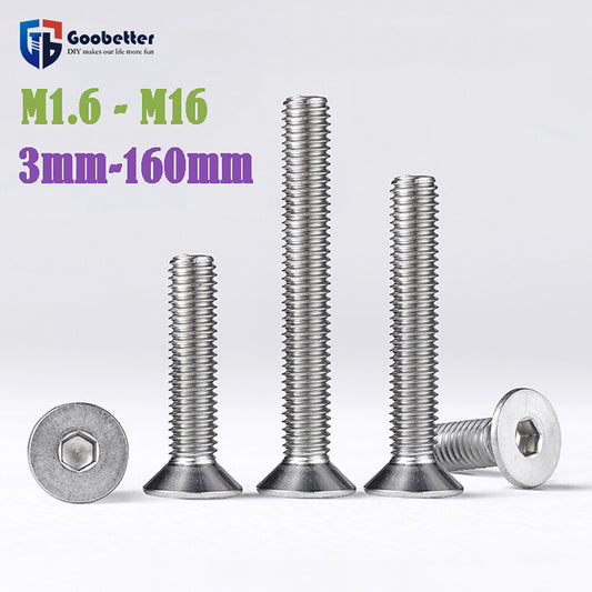 M1.6 M2 M3 M4 M5 M6 M8 Hex Allen Hexagon Socket Flat Countersunk Head Screw Bolt