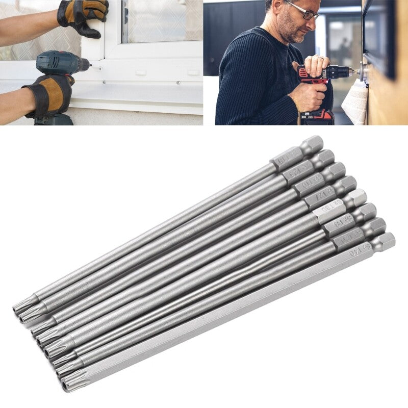 ya 26 Multipurpose 8Piece Security Torx Head Screwdriver Bit Set,150mm/5.91inch Length