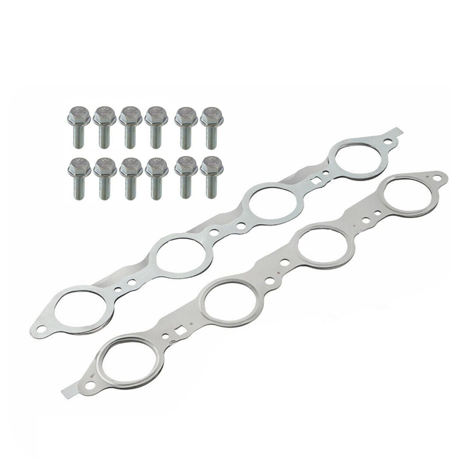 ya 5 8.7 LS MLS Manifold Header Gasket Pair W/Bolts For LS1 4.8 5.3 5.7 6.0 6.2qp