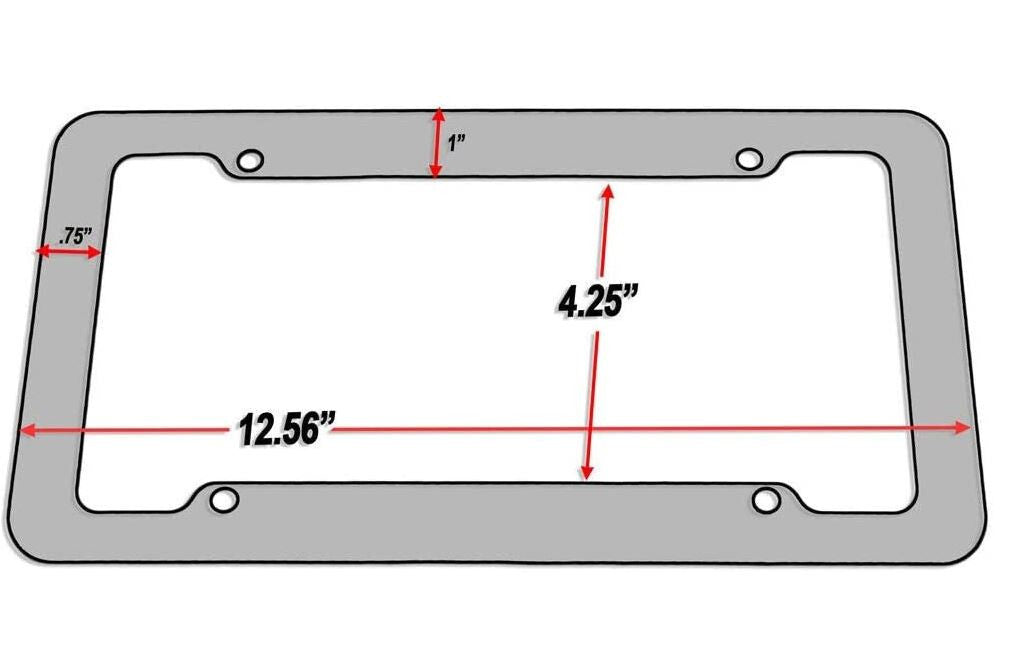 ya 1 8.5.4 2 Piece Car Flat License Plate Frame Cap Front Hood Rear Trunk Clear for 