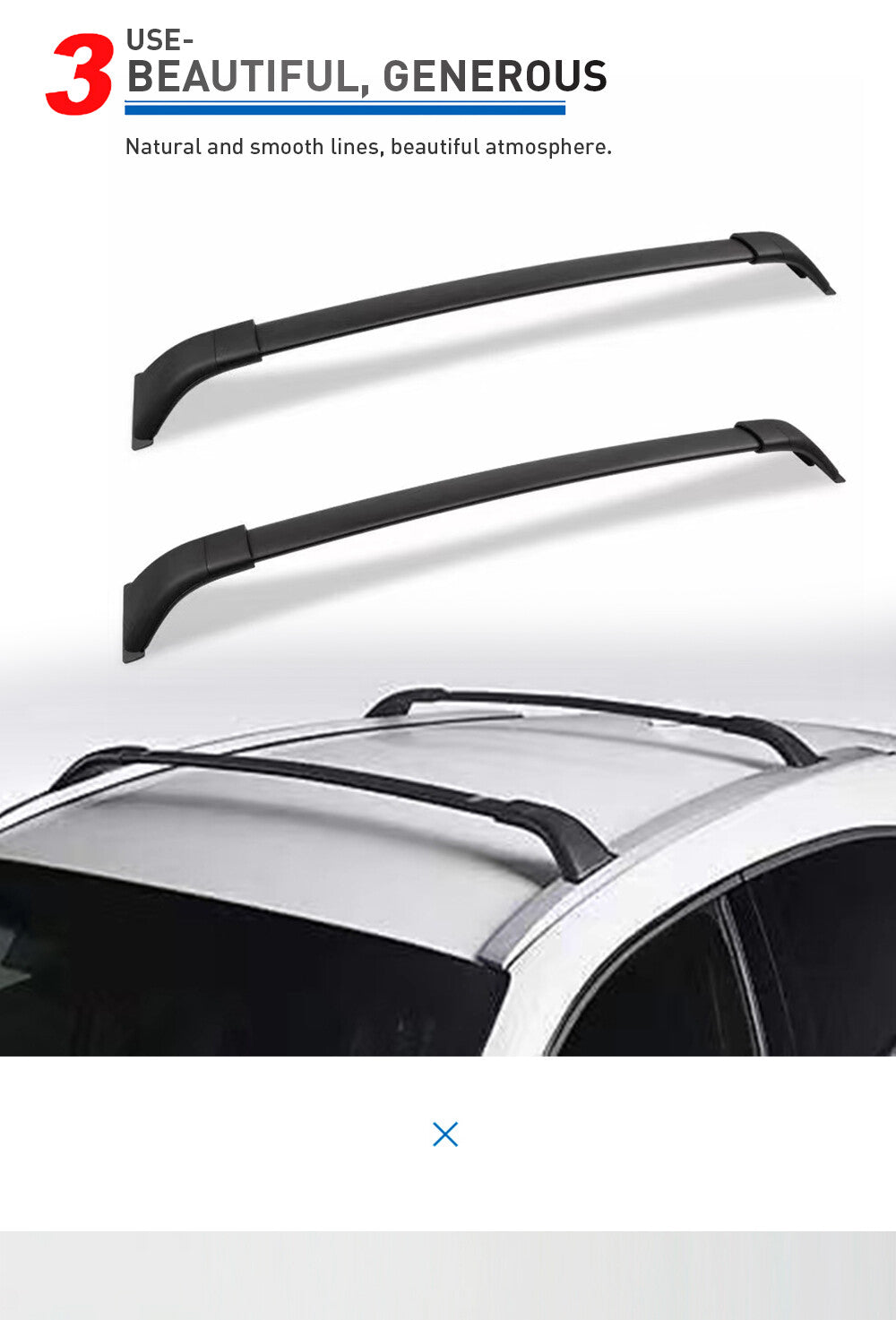 ya 5 8.7 2021 New Car Crossbar Holder Roof Rack Rail for Toyota Venza