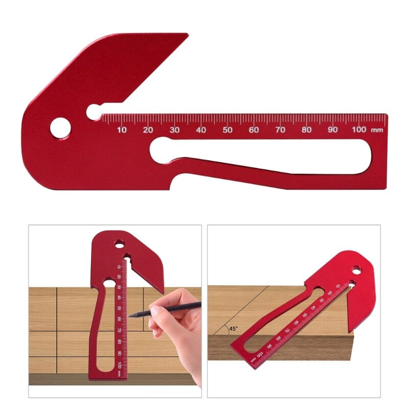 ya 14 Centering Square Round Bar Mark Finder 45/90 De Right Angles Line Gauge