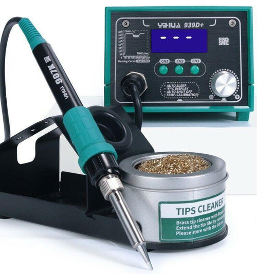 New YIHUA 939D+ Soldering Rework Station Adjustable Temperature 75W 220V