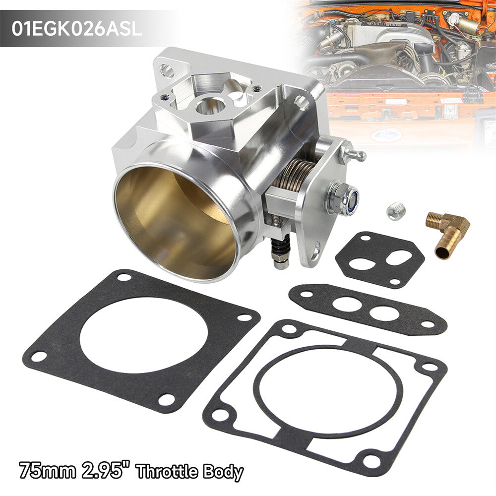 ya 27 7.20 Performance Billet 75mm Throttle Body for 86-93 for Ford for Mustang GT Cobra LX 5.0L V8
