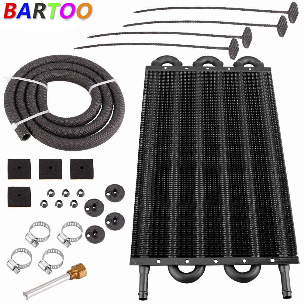 ya 1 7.8 6 Row Aluminum Remote Transmission Oil Cooler Auto-Manual Radiator Converter