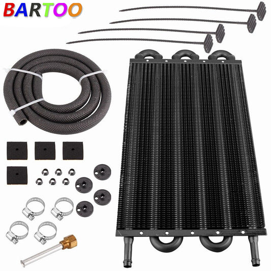 ya 1 7.8 6 Row Aluminum Remote Transmission Oil Cooler Auto-Manual Radiator Converter