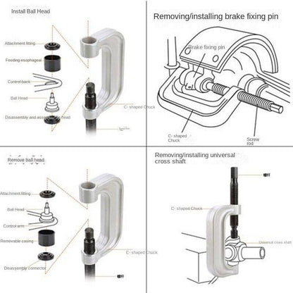 ya 26 21Pcs Ball Joint Pressure Kit Mounting Adapter Tool Garage Auto Repair Shop