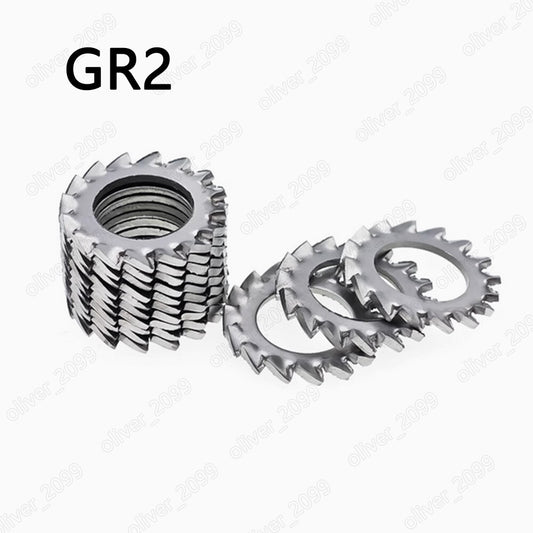 Titanium GR2 Serrated External Lock Washers M5 M8 M10 M12