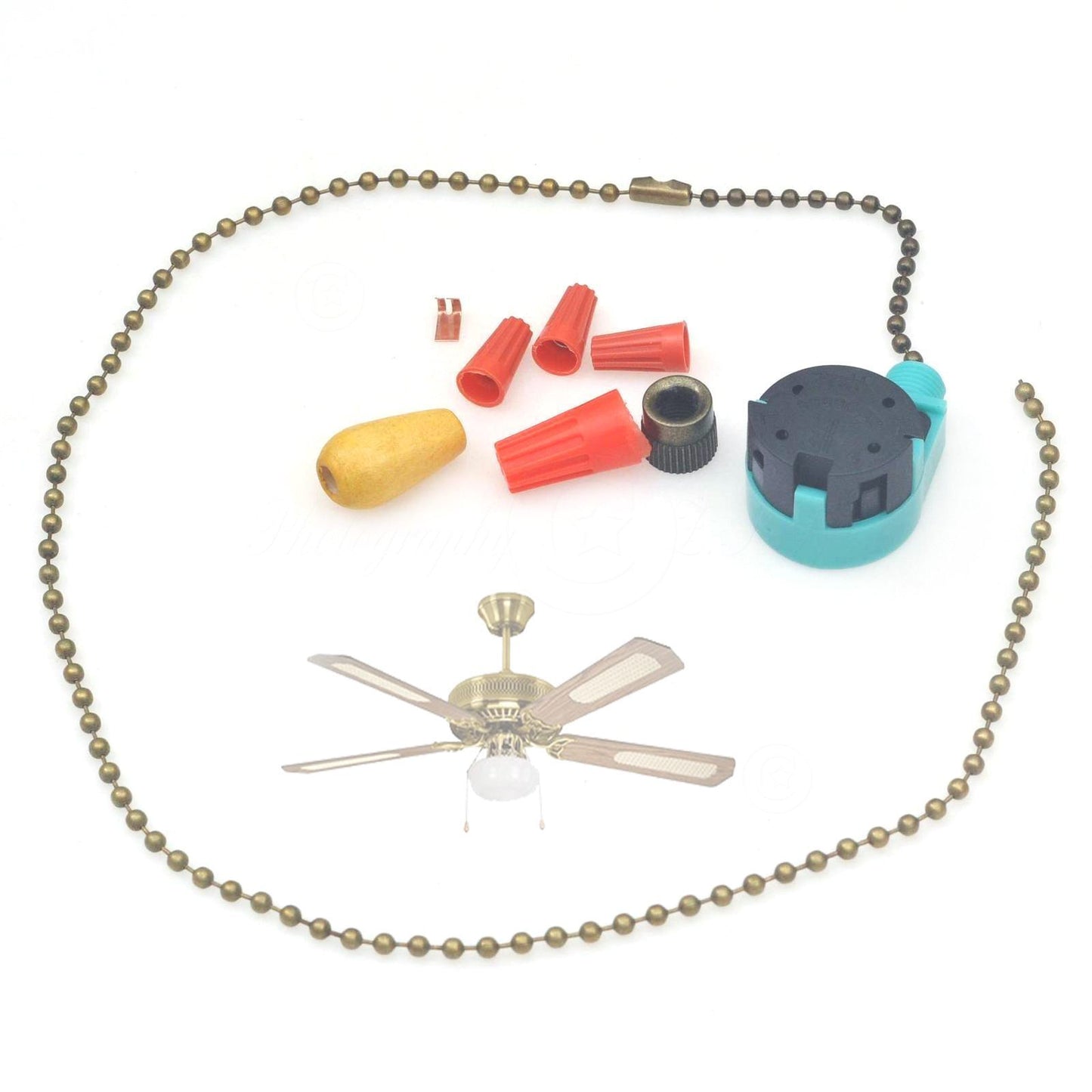 ya 14 Ceiling Fan Light Pull Rope Switch Speed Controller 3 Speed 4 Wire Chain Switch