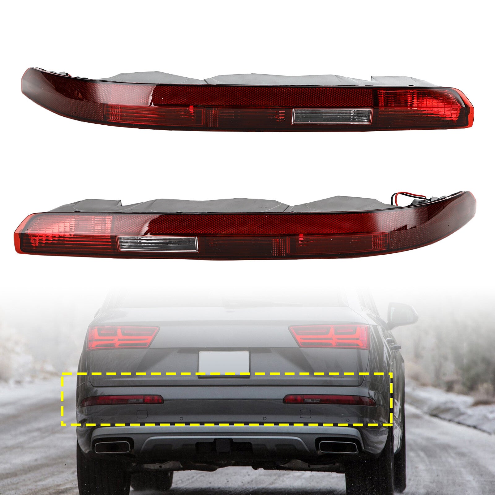 ya 1 8.5.1 L+R Rear Bumper Tail Lamp Fog Lamp Assembly 4M0945095A 96A for AUDI Q7 16-23 P1