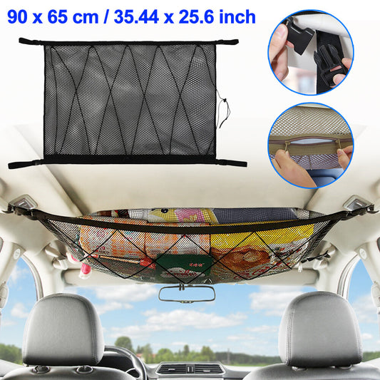 ya 5 6.16.2 for Buick Accessory Double Layer Ceiling Roof Cargo Net Mesh Storage Bag Pocket