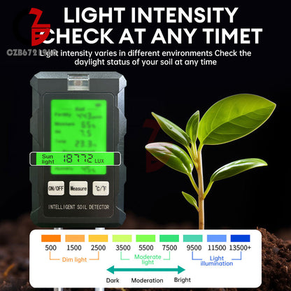 ya 26 6-in-1 PH Tester Soil Water Moisture Light Test Meter Temperature Humidity Test