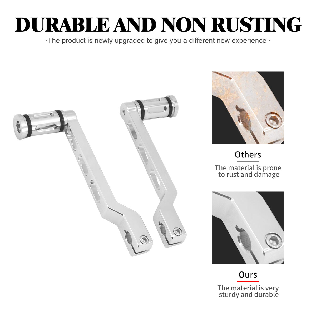 ya 5 8.7 Chrome Shifter Peg w/ Heel Toe Shift Lever for Harley Softail Electra Road Glide