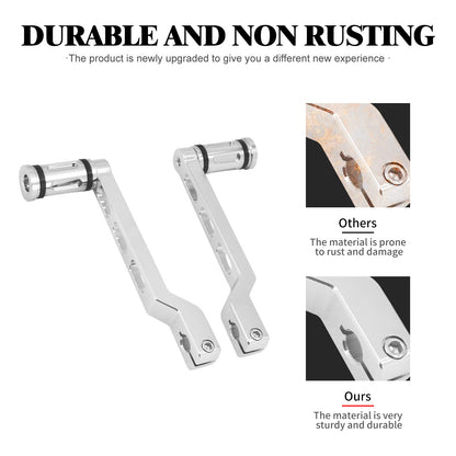 ya 5 8.7 Chrome Shifter Peg w/ Heel Toe Shift Lever for Harley Softail Electra Road Glide
