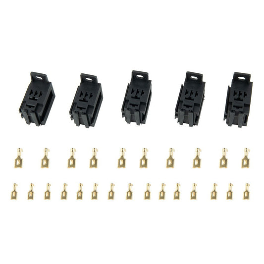 ya 1 7.4 5pcs Relay Sockets 5-Pin Car With 25pcs Copper Terminals 35*35*35mm 60AMP 2018