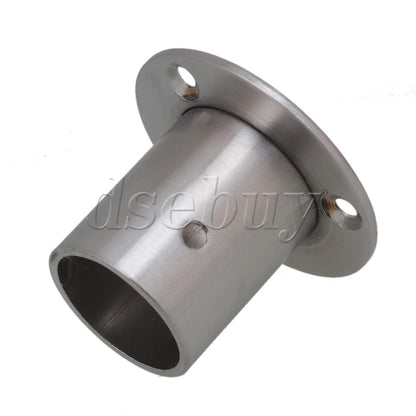 ya 26 6pcs Stainless Steel Closet Rod Flange Socket Flange Socket Holder Silver