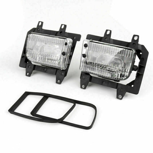 ya 1 8.5.1 Front Bumper Clear Plastic Lens Fog Lights Fits 1985-1993 E30 3- Sedan