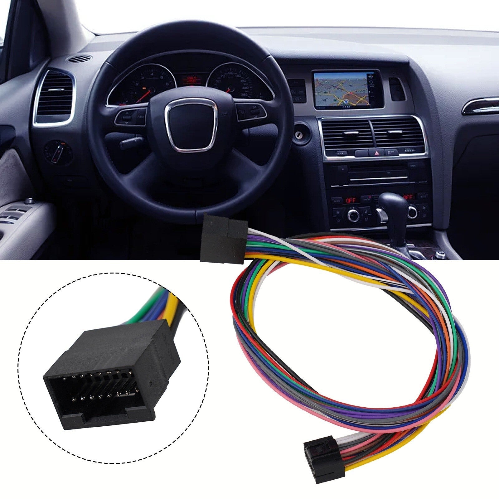 ya 5 8.7 Easy to Install 16Pin Car Stereo Wire Harness Extension Cord Player