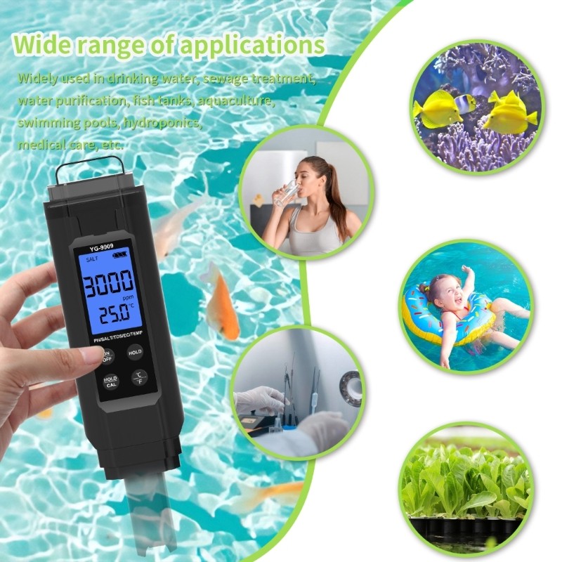 ya 26 Professio l Water Testing Device TDS Temperature Salinity Multifunction Tool