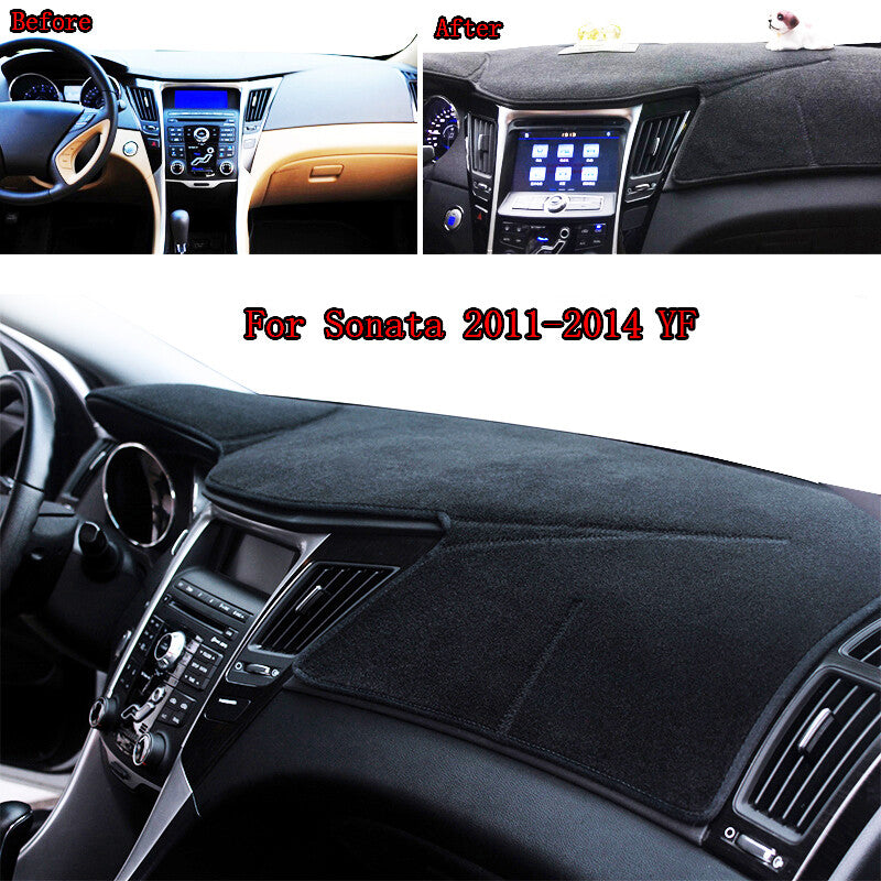 ya 9 6.5 For 2011-2014 for Hyundai sonata Dash Cover Mat Dashboard Pad Black Carpet USA FAST