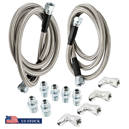 ya 5 8.7 52 SS Braided Transmission Cooler Hose Lines for Ford C4-C6¨CAOD Turbo 200-200R4
