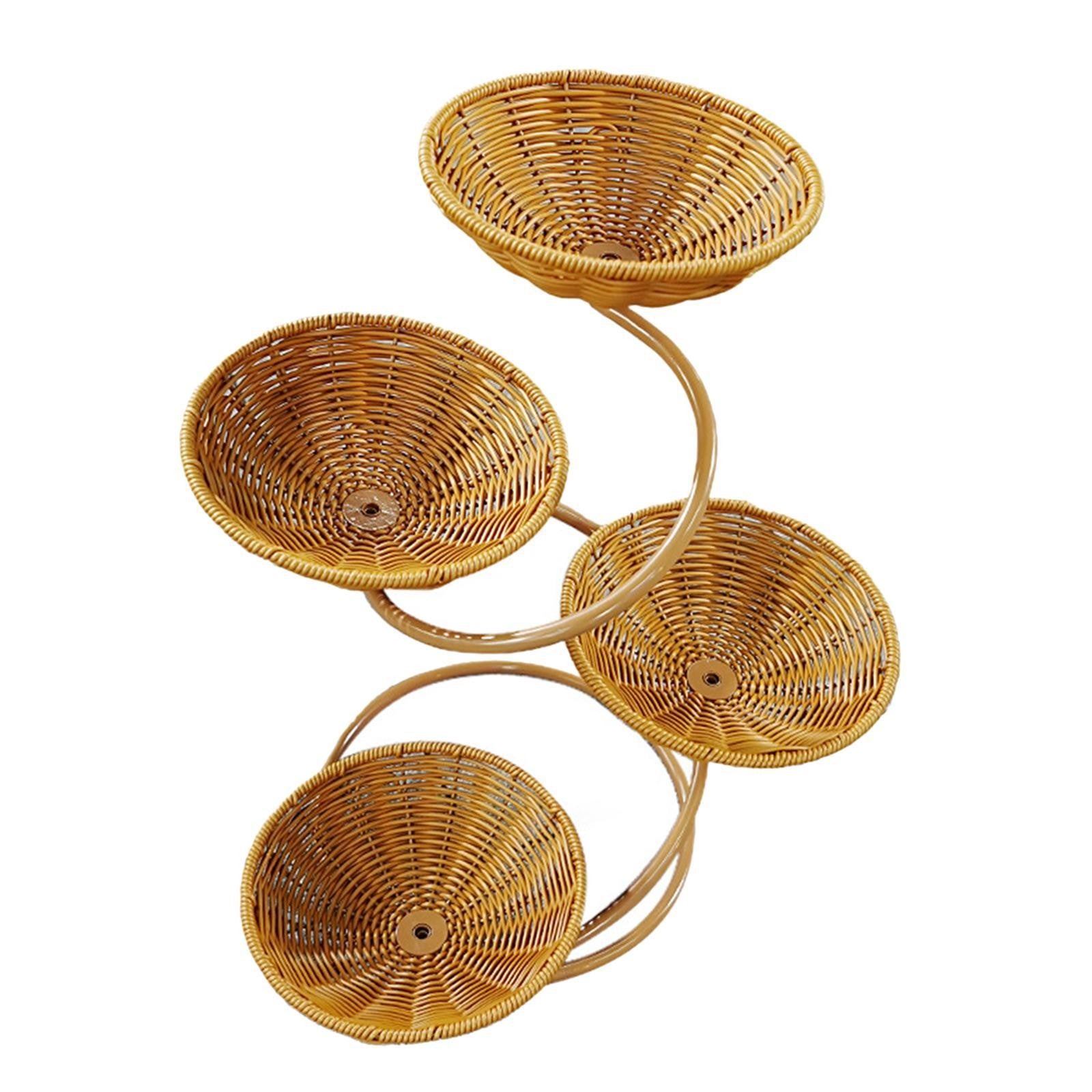 ya 25 Food Serving Basket Dessert Plate Container for Kitchen Counter Food Holder
