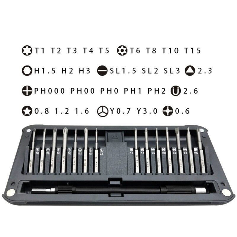 ya 26 30 In 1 Pision Screwdriver Set With Long Bit Case Professio l