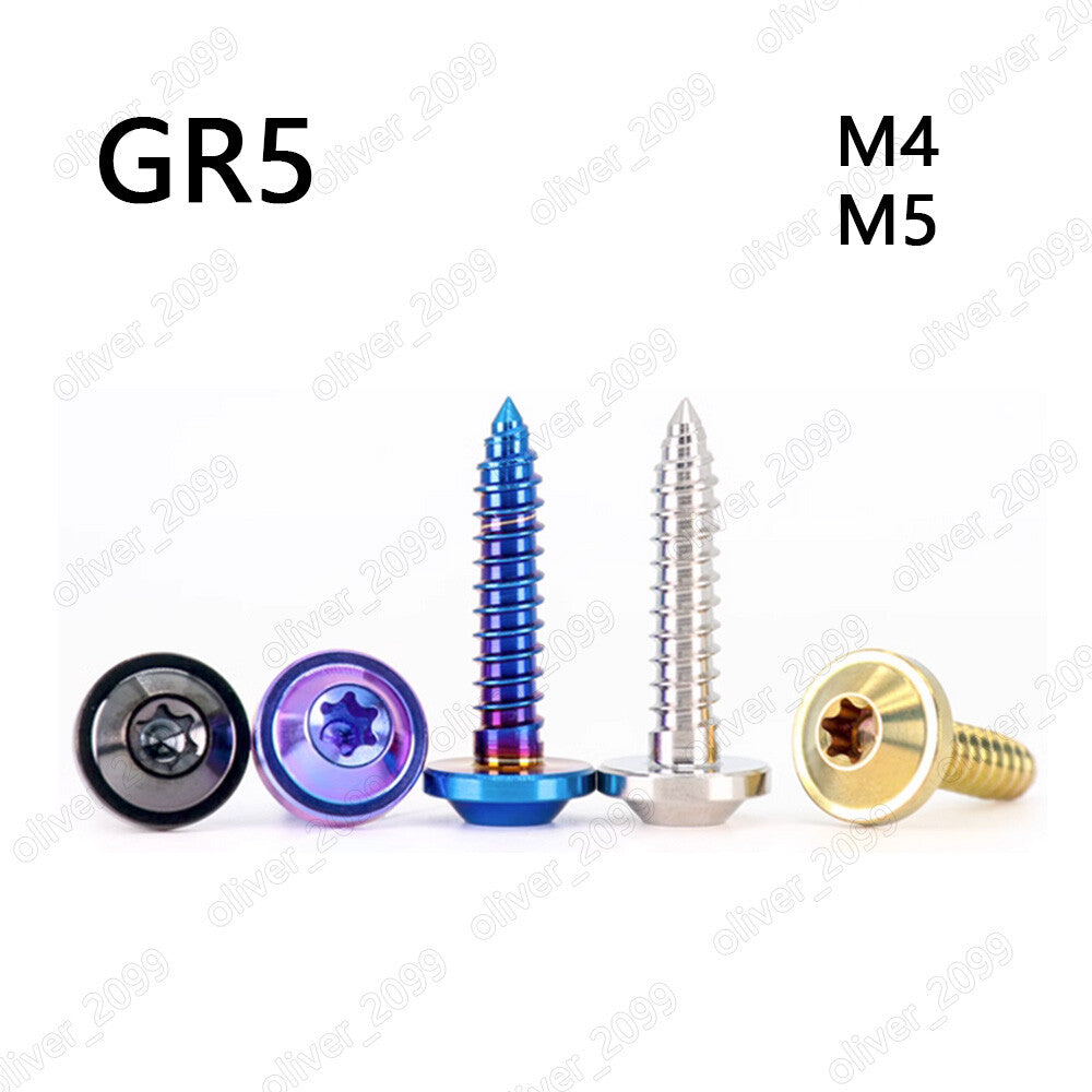 GR5 Titanium PVD Color Torx Soket Flying Saucer Head Self Tapping Screws M4 M5