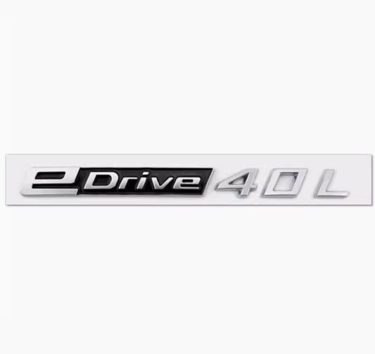 ya 13 5.27 EDrive40L EDrive 40 L Letter EMBLEM BADGE STICKER Silver for I3 I4 I5