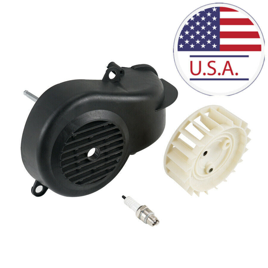 ya 10 5.28.2 Set ATV UTV Air Shroud Cooling Fan Assembly for Polaris E-Ton Dinli 90 2 Stroke