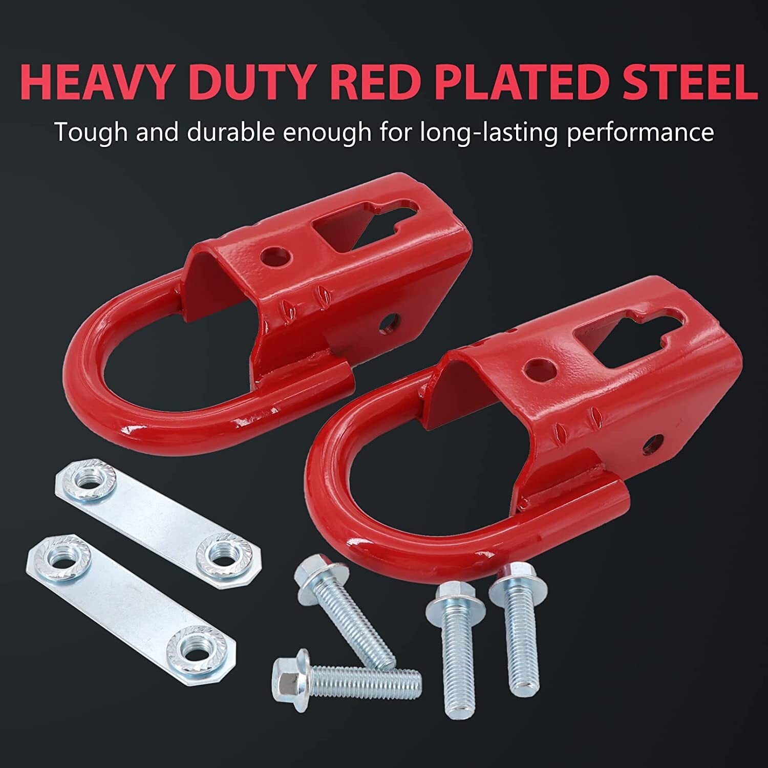 ya 5 8.7 2-Piece Tow Hook FL3Z17N808A with Hardware Front for 2009-2019 for Ford F150 New