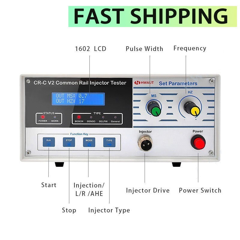 ya 26 CR-C V2 Pro Common Rail Injector Tester Support AHE Test for //DELPHI