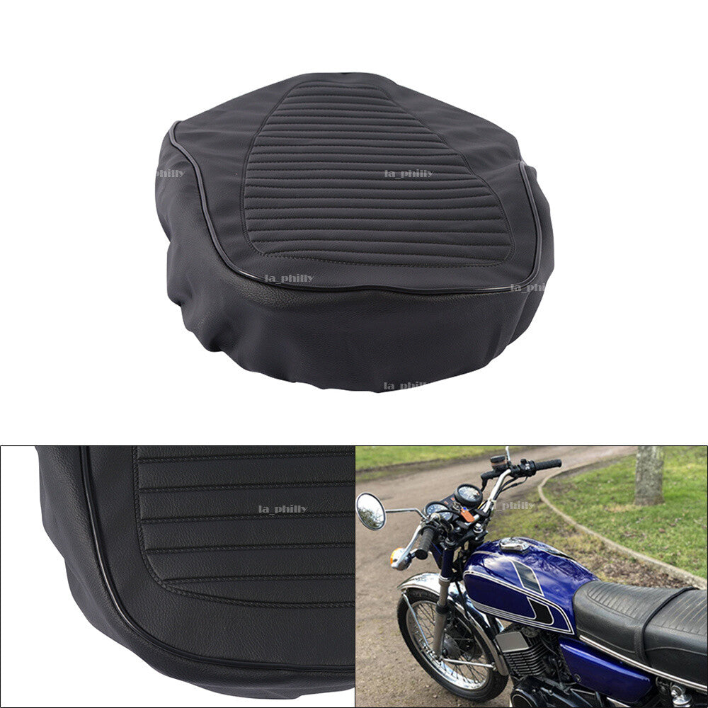 ya 1 7.8 Front for Seat Cover Synthetic Leather Black Fit for 1972 - 1975 for Yamaha RD350 RD 350