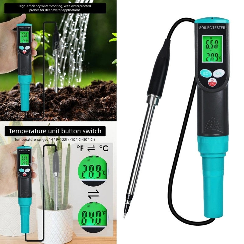 ya 26 Conductivity Meter Digital Soil Measurement Meter Soil Temperature Tester
