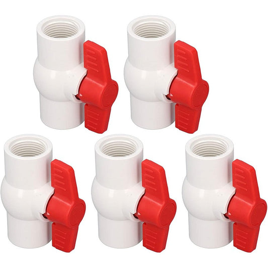 40-110mm White PVC Ball Valve Water Supply Shut Off Pipe Fitting Plumbing 1Pcs