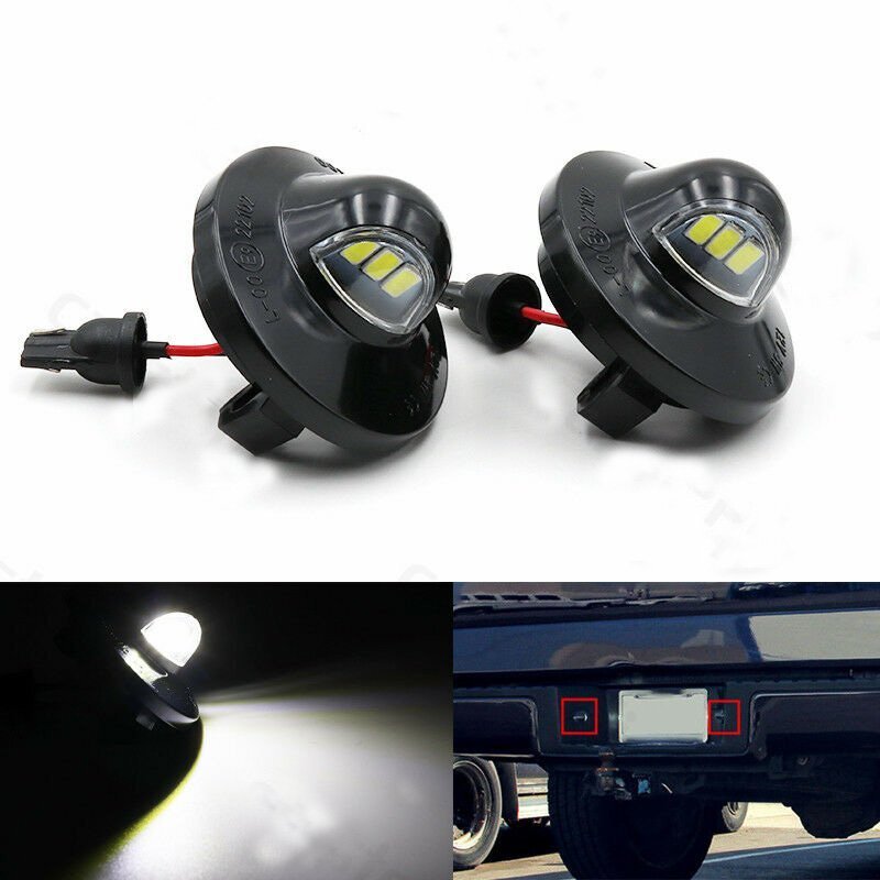 ya 11 10.28 2x LED License Plate Light For F150 F250 F350 Tag Lamp Assembly Replacement