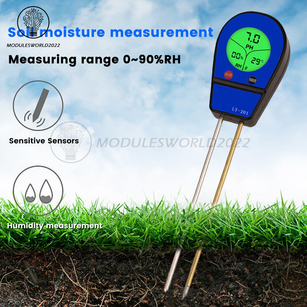 ya 26 3in1 Soil PH Meter Moisture Temp PH Tester Humidity Soil Moisture Detor Meter