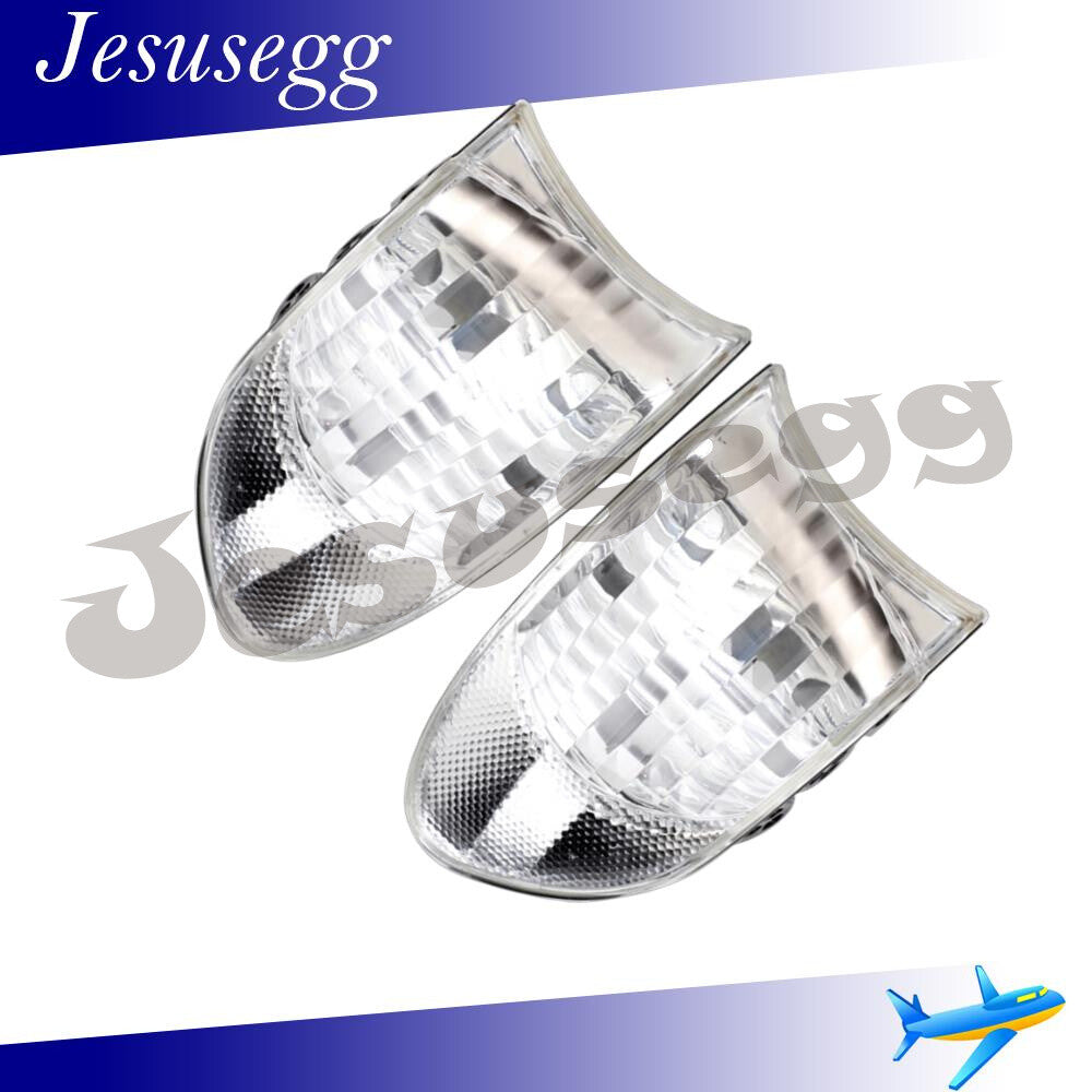 ya 13 5.27.2 2x Left+Right Side White Corner Lights Parking Lamps Fits 99-01 for BMW 7-Series E38