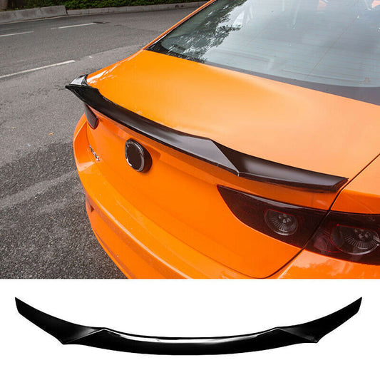 ya 3 6.25.3 for Mazda 3 Axela Sedan 2019-23 ABS Gloss Black Trunk Boiler Lip Decor
