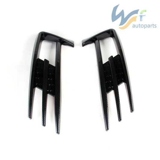 ya 3 6.23 Carbon fiber surface L&R fog lamp decorative grille anti-collision grille suitable for VW for Golf 15-17
